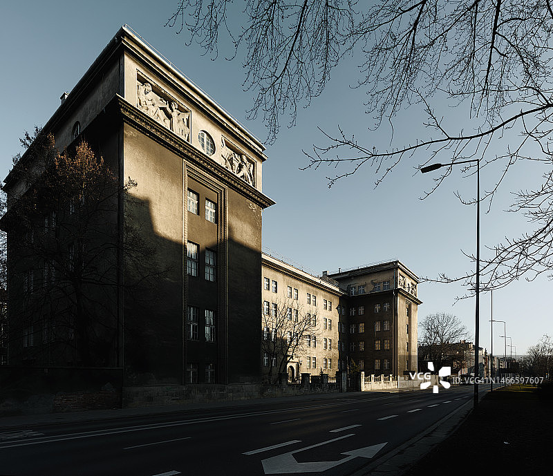 现代主义建筑的立面图片素材