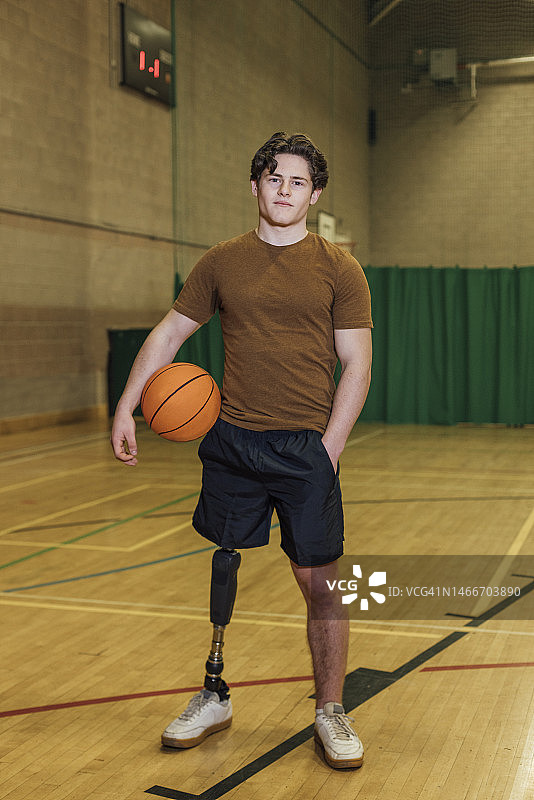 截肢篮球运动员图片素材