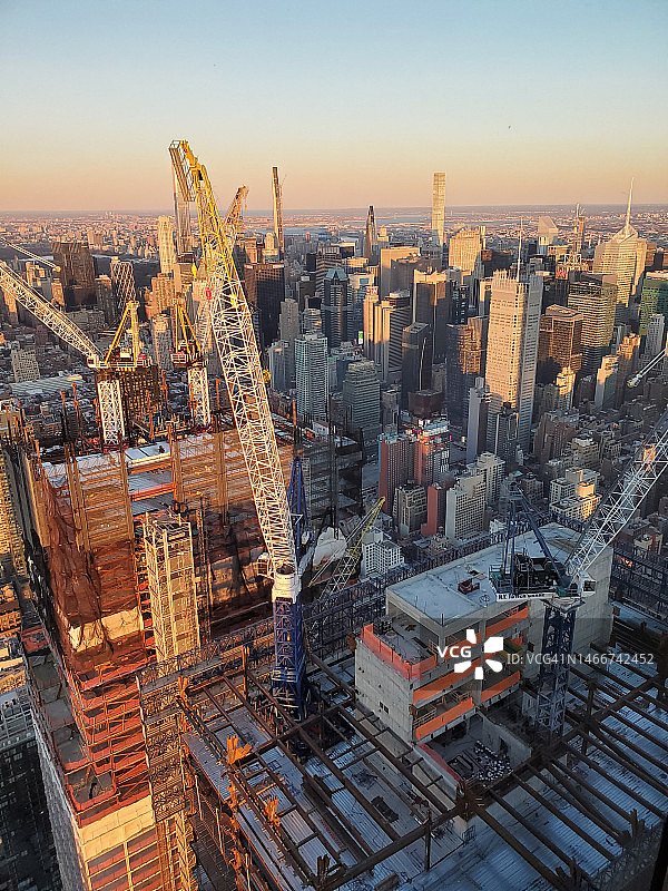 美国城市建筑的鸟瞰图图片素材