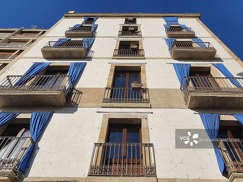 巴塞罗那建筑立面图片素材