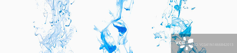 水中抽象彩色烟雾图片素材