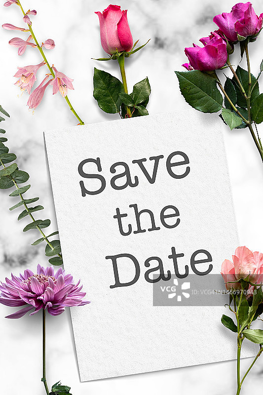纸上的保存日期文字婚礼卡片图片素材