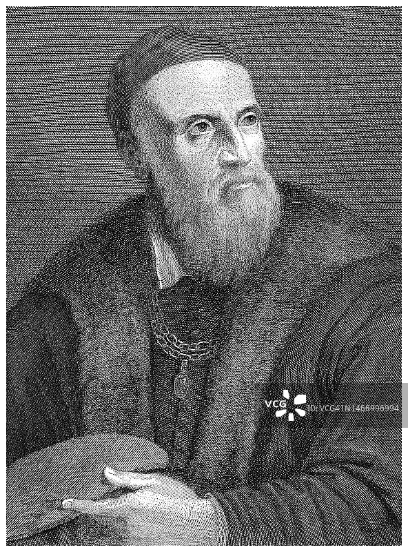 文艺复兴时期意大利画家提香肖像图片素材