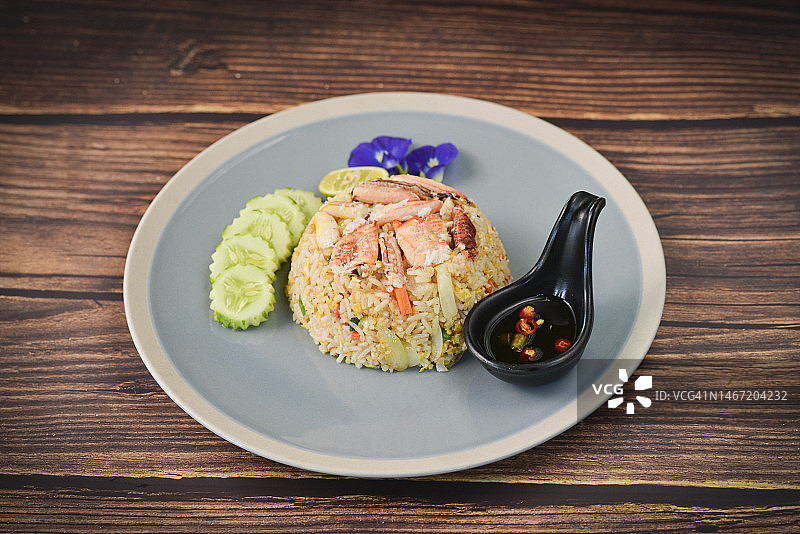 泰式蟹肉炒饭图片素材