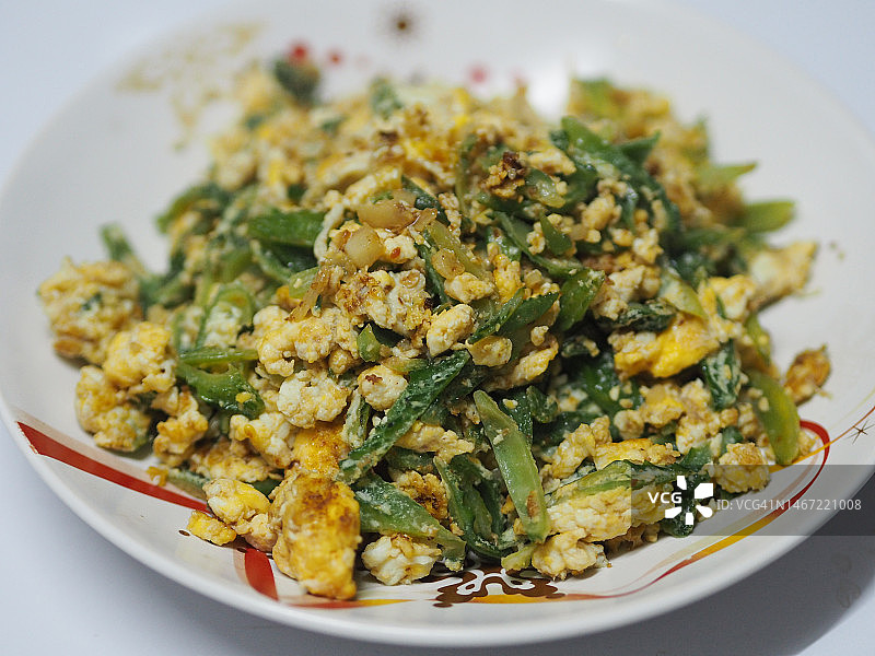 苦瓜炒鸡蛋图片素材