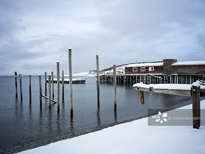 冬季勒贝斯比港口图片素材