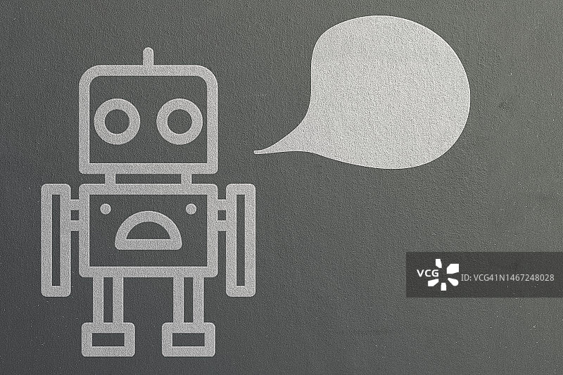 人工智能：聊天机器人概念图片素材