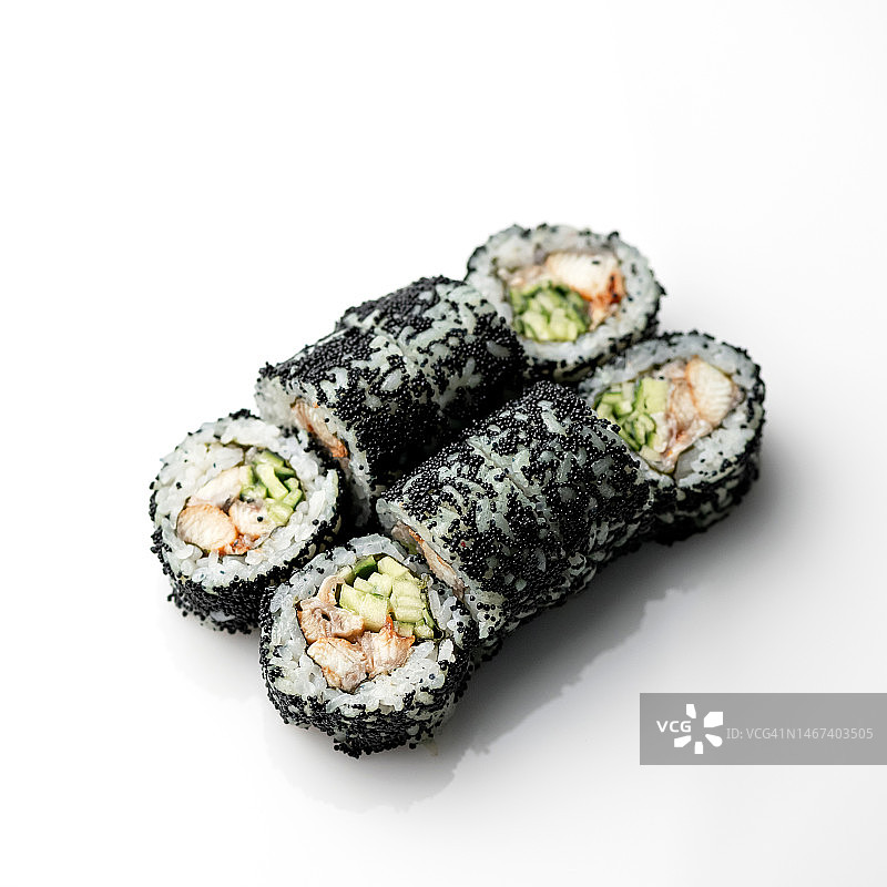 加州风味鱼籽寿司卷图片素材