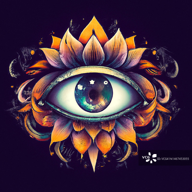 数字眼睛插图图片素材