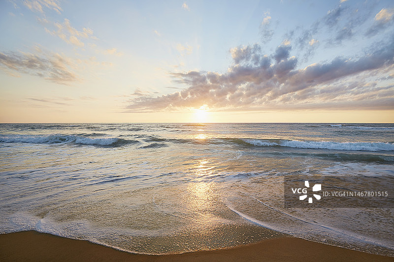 海边田园日落图片素材