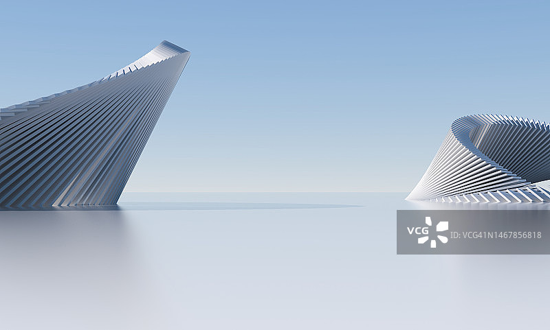 3D渲染建筑背景图片素材