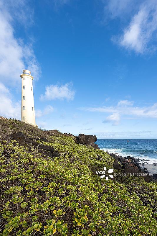 尼尼尼角灯塔，利 hue，可爱岛，夏威夷，美国图片素材