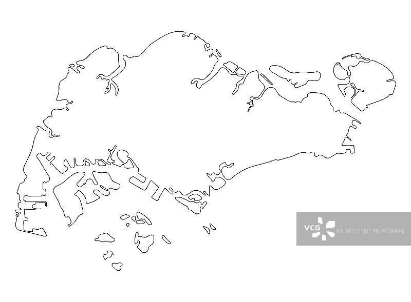 新加坡地图图片素材