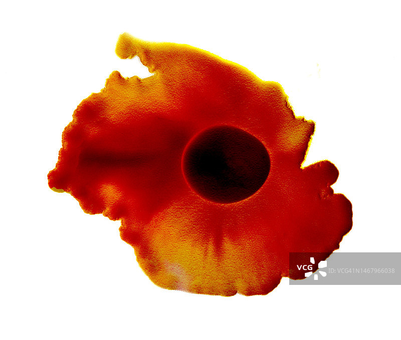 白色画布上的红色油漆飞溅图片素材