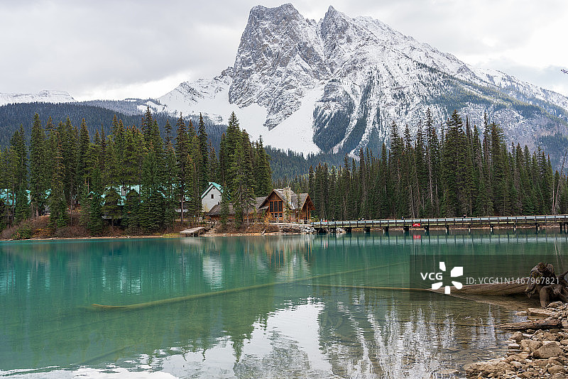 冬季的翡翠湖景观图片素材