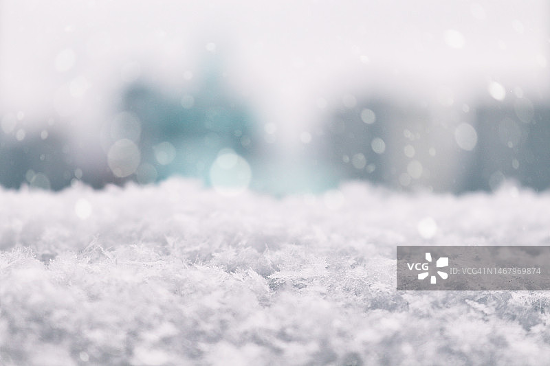 大城市的雪景图片素材