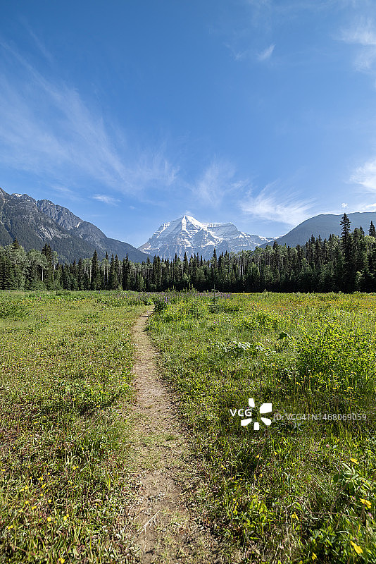 加拿大不列颠哥伦比亚省罗布森山峰图片素材