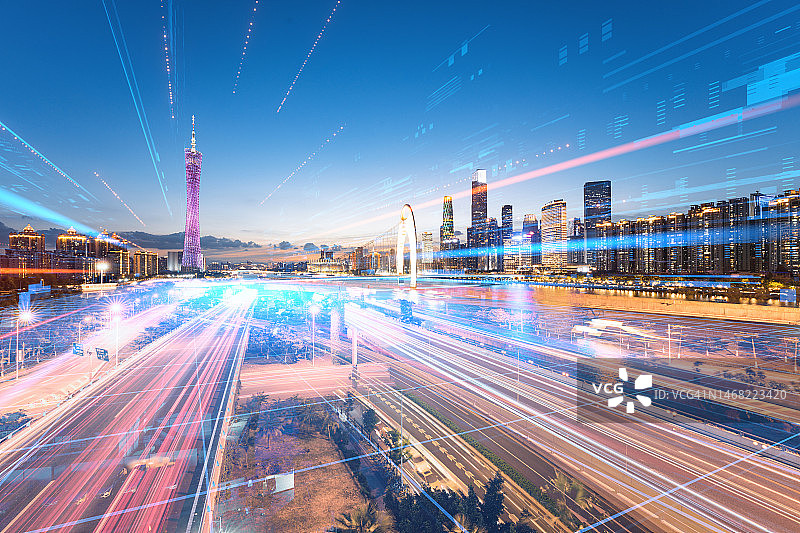 元宇宙世界城市概念图图片素材