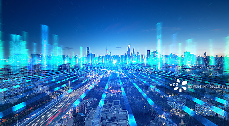 元宇宙世界城市概念图图片素材