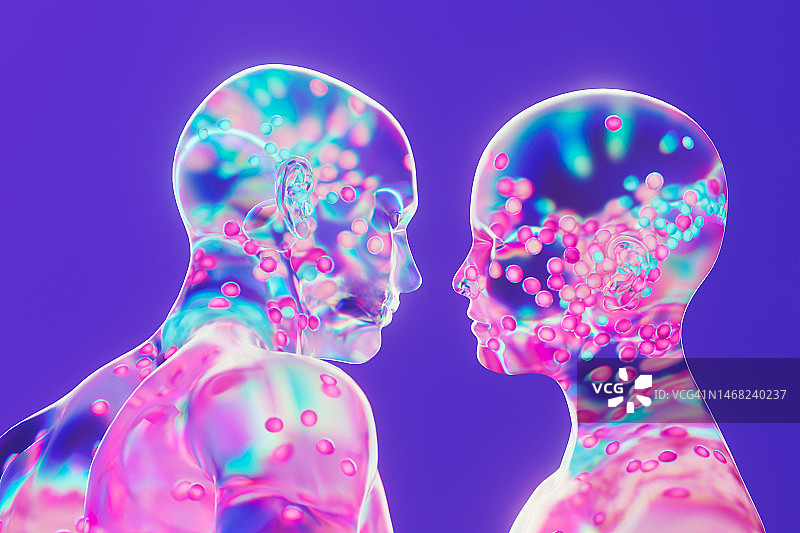 3D人物玻璃雕塑图片素材