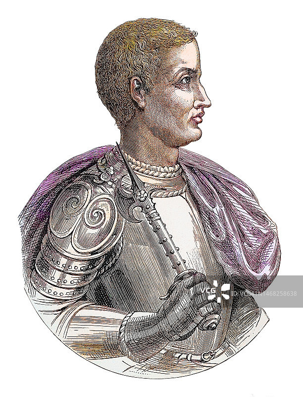 弗雷德里克二世画像，神圣罗马帝国皇帝图片素材