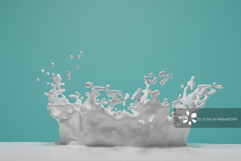 通用水花模板，3D渲染图片素材