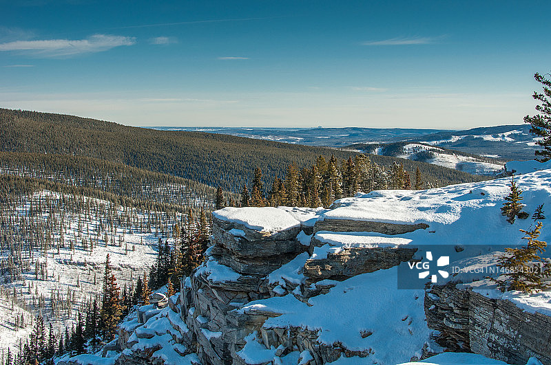 加拿大小卡纳纳斯基斯雪景图片素材