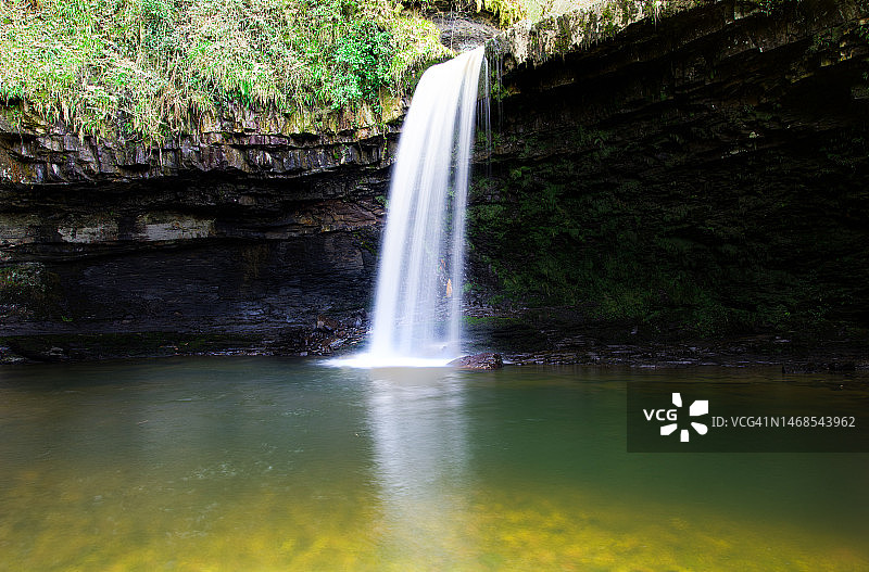 英国尼斯森林瀑布风光图片素材