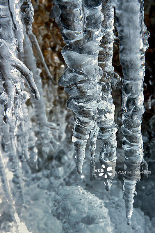 冰柱特写，西班牙赫罗纳图片素材