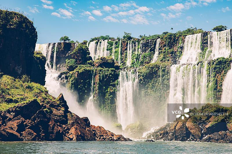 印度尼西亚瀑布全景图片素材