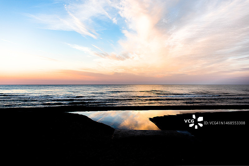 土耳其萨姆松日落海景图片素材