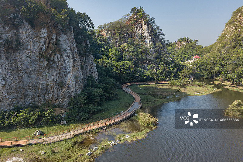 泰国叻丕府考艾国家森林公园航拍景观图片素材