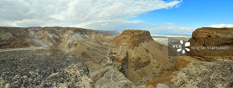 马萨达和死海山谷图片素材