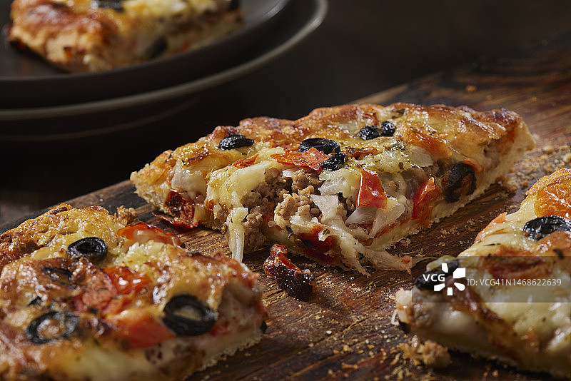 深盘希腊披萨图片素材