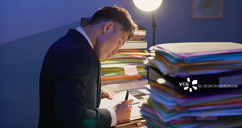 商人加班工作图片素材