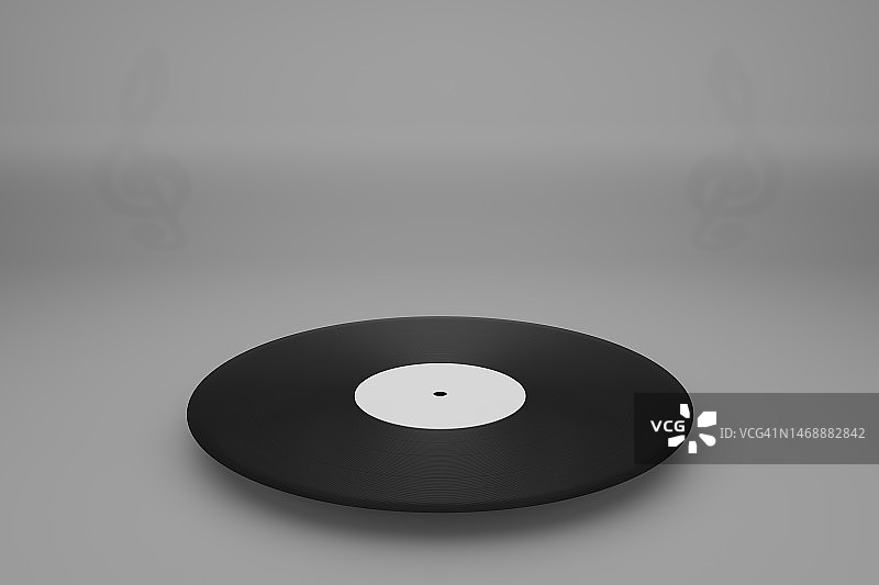 黑胶唱片造型的领奖台图片素材