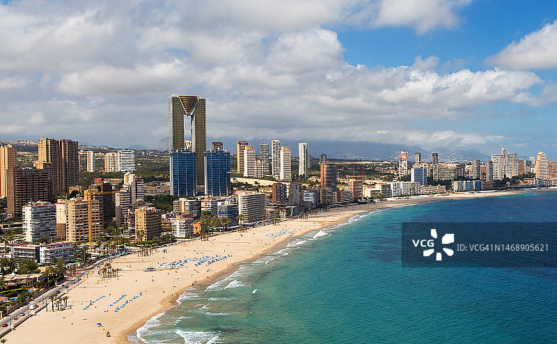 贝尼多姆天际线（西班牙）图片素材