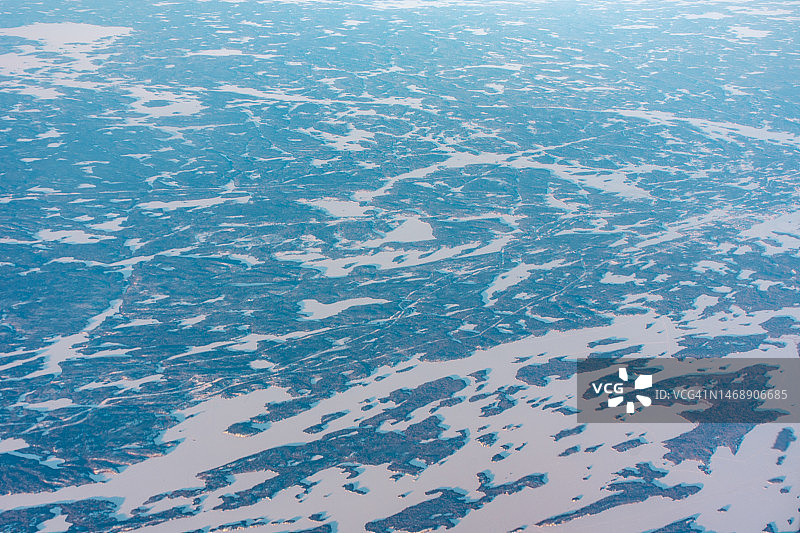 飞机俯瞰马尼托巴省图片素材