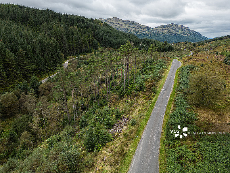 从空中俯瞰惠斯菲尔德山图片素材