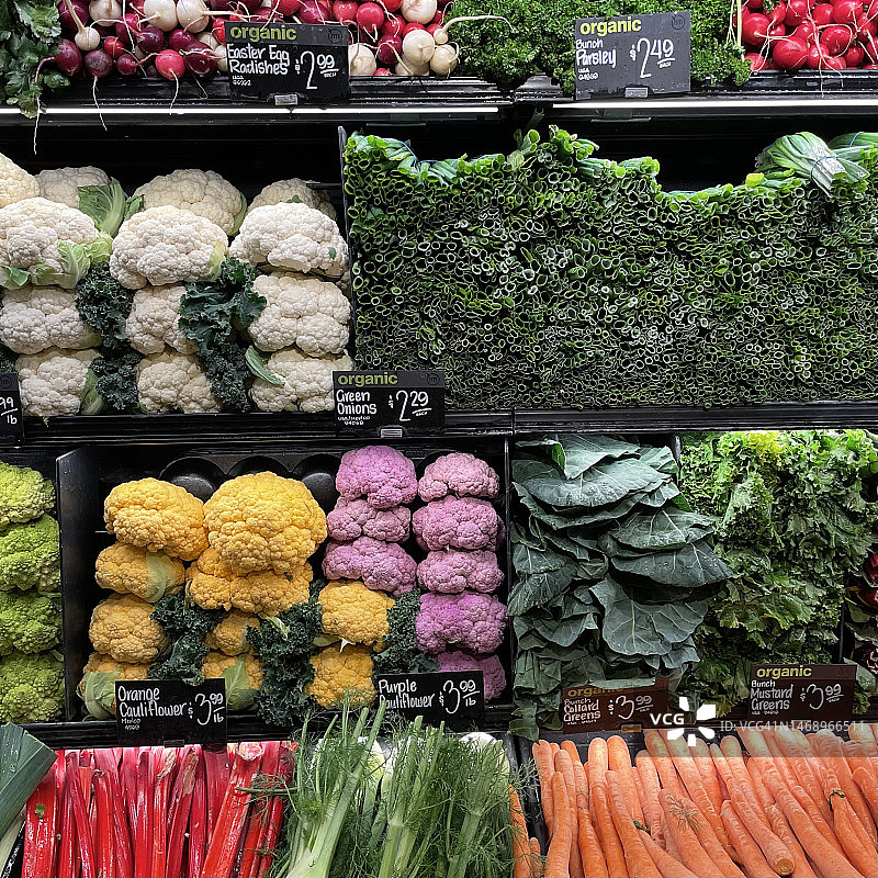 食品杂货店中的农产品图片素材