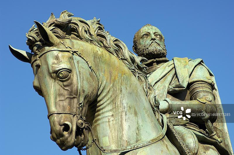 科西莫·美第奇雕像，意大利佛罗伦萨Plazza Della Signora图片素材