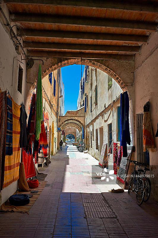 摩洛哥索维拉麦地那的传统柏柏尔商店图片素材