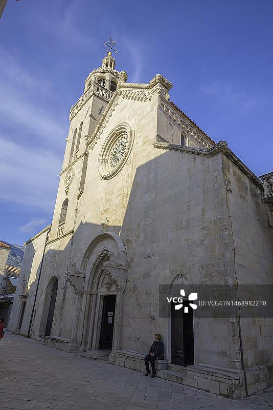 克罗地亚杜布罗夫尼克-内雷特瓦县科尔丘拉圣马可大教堂图片素材