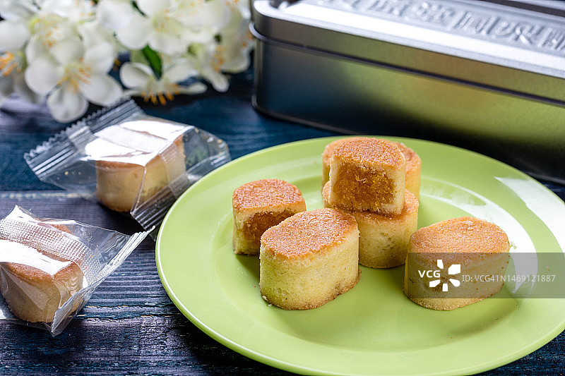 菠萝蛋糕图片素材