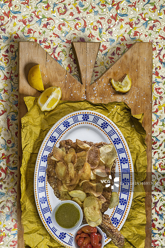 托斯卡纳维也纳炸肉排图片素材