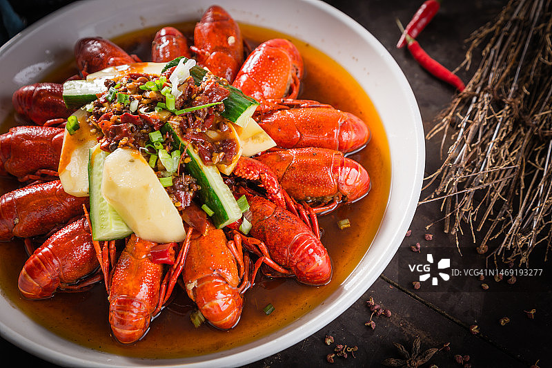 中国美味蒜虾图片素材