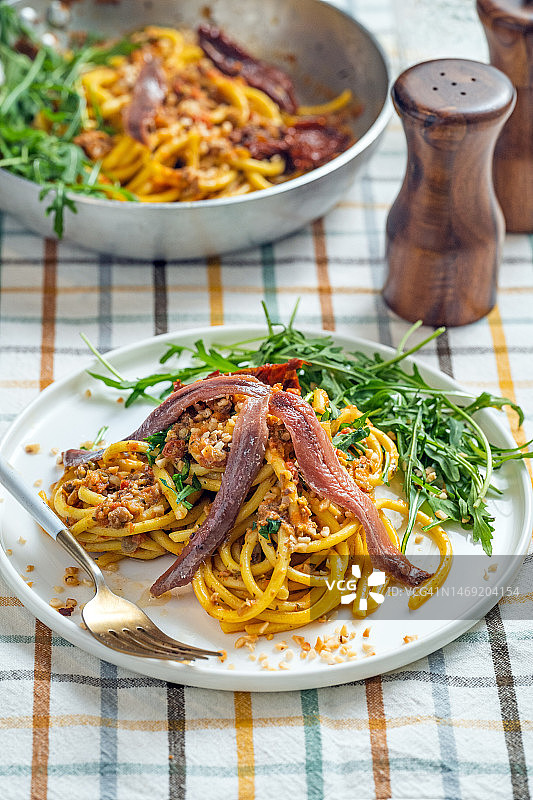 意式素食肉酱面图片素材