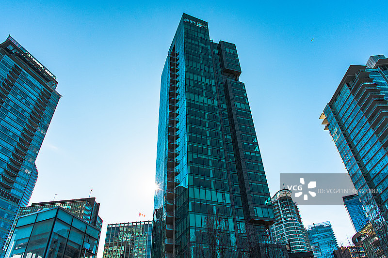 温哥华天际线的主观镜头图片素材