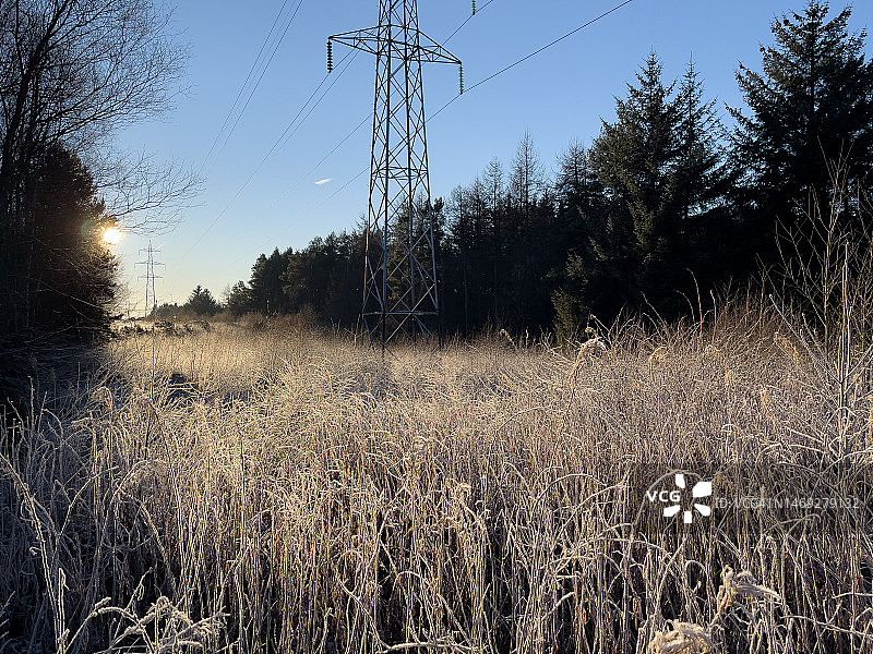 高压电力线路图片素材
