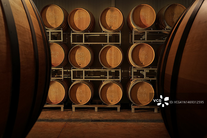 葡萄酒木桶图片素材